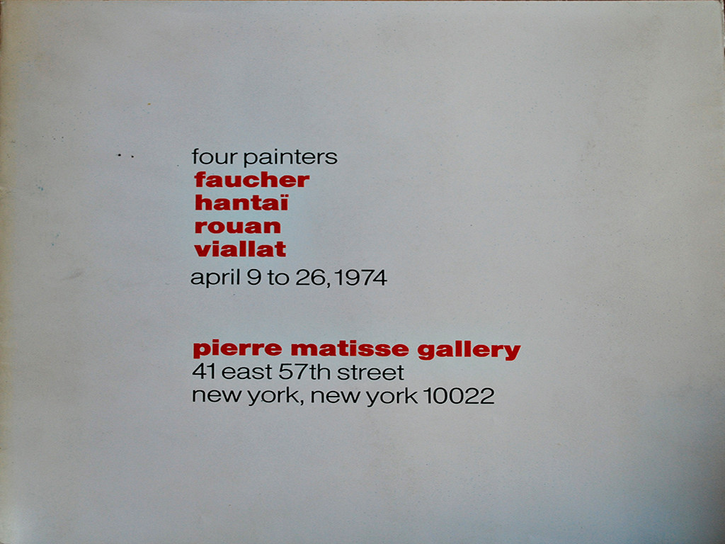 1974 Pierre Matisse Gallery New York
