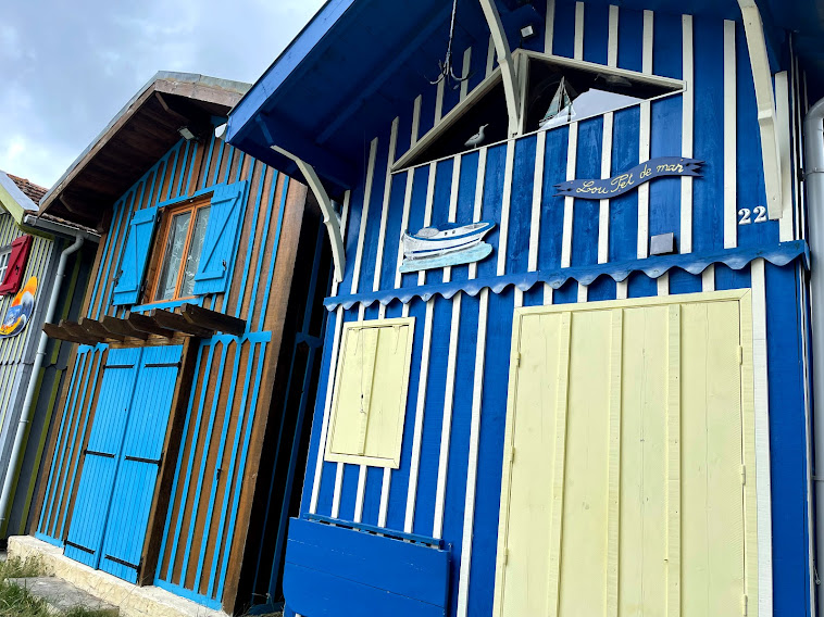 Cabanons du port de Biganos dont je me suis inspirée pour mon cabanon