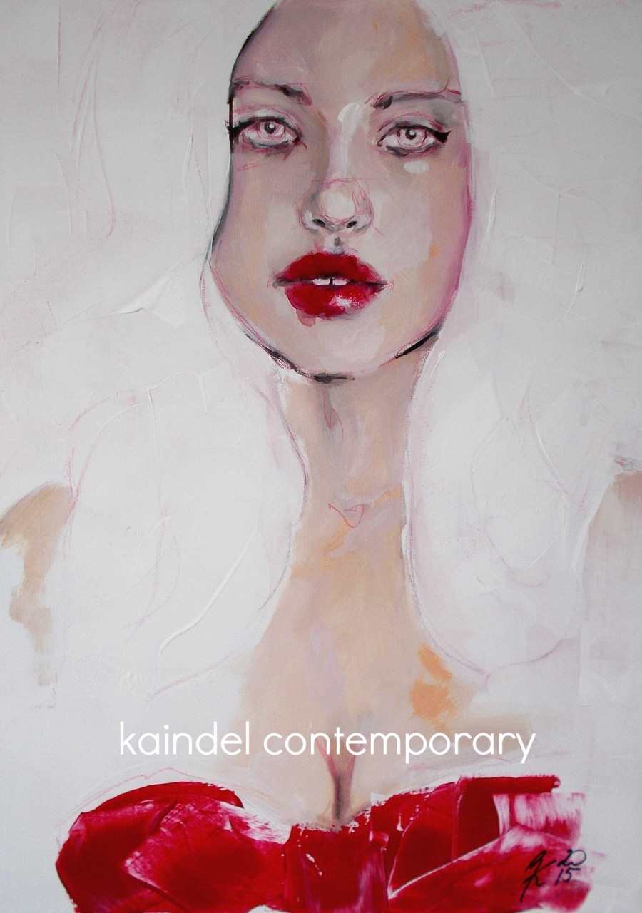 "Red, red lips" 70 x 50 cm, Acrylic on canvas