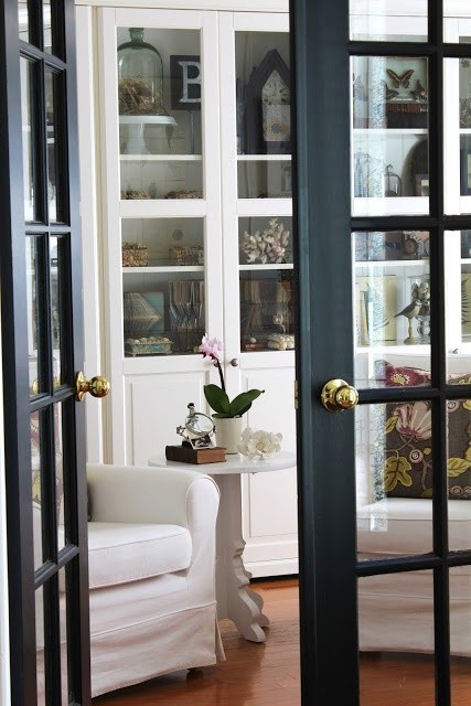 Look how gorgeous these french doors look in black!