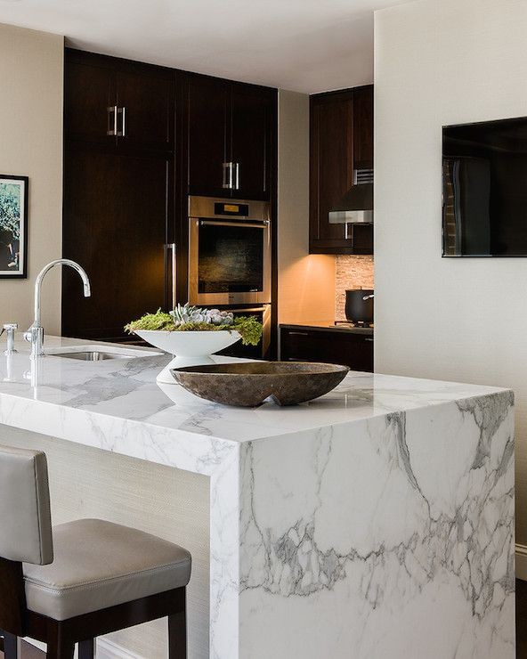 waterfall edge granite countertop