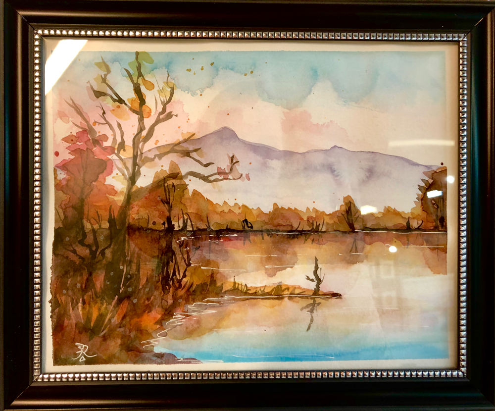 “Autumn Reflection” 8x10 watercolor 