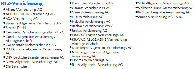 Übersicht Der Versicherungsgesellschaften - Finanzberatung Badstuber