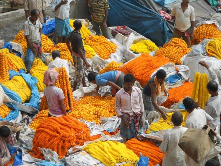 Flower market - Calcutta - Inde 2014