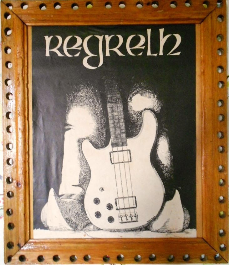 Affiche du groupe Regrelh ("Regain") ; dessin de Pascal Rapin 70's