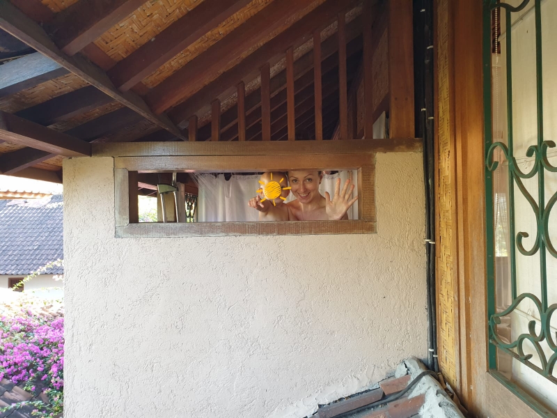 Die Dusche mit "Ausblick"