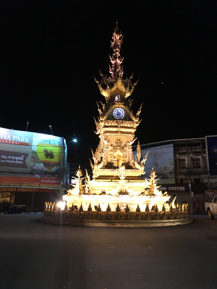 Golden Clocktower in Chiang Rai