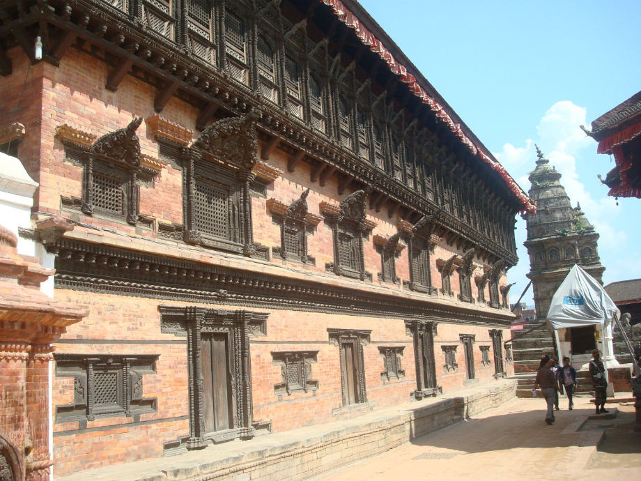 La façade du palais de la Kumari