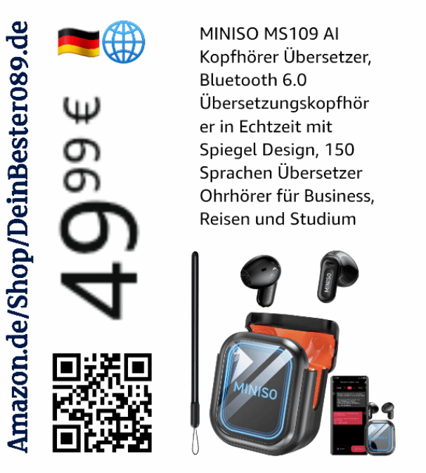 ECHTZEITÜBERSETZER Miniso MS109, Amazon/DeinBester089, 