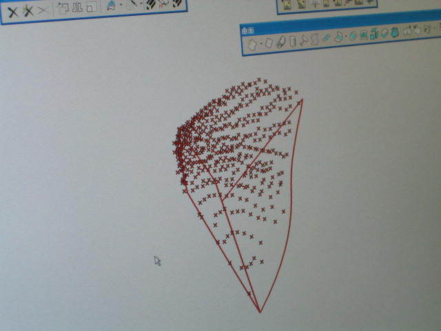 形状の読み取りの点群データー　秘密保持