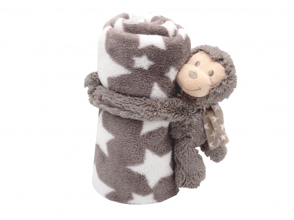 Babydecke mit Kuscheltier - Nuggiketten, Greiflinge ...