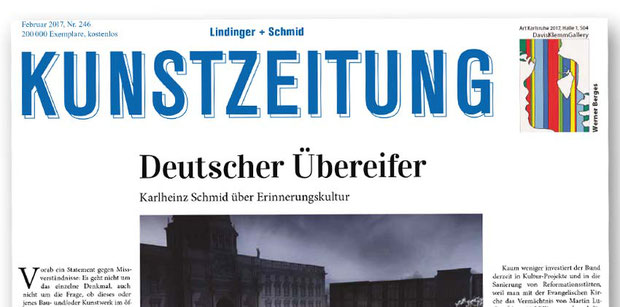 Kunstzeitung Lindinger + Schmid Deutscher Übereifer