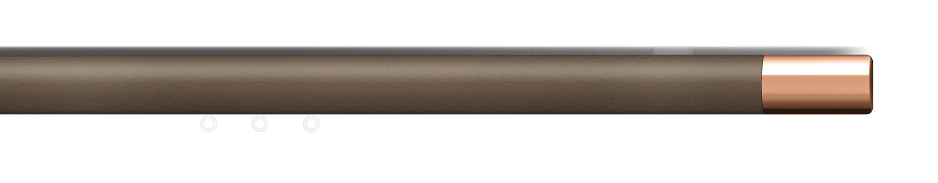Innenlaufschiene Bronziert mit Endstück in Kupfer