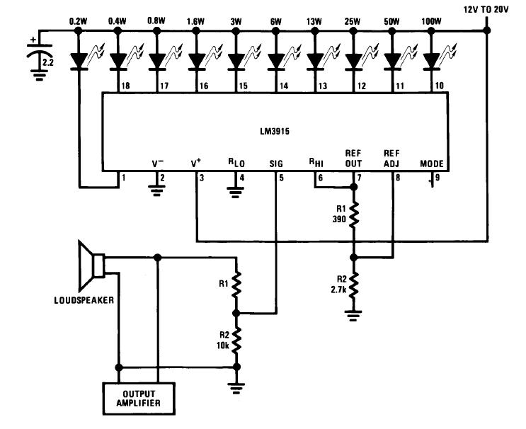 Lm3915 индикатор уровня