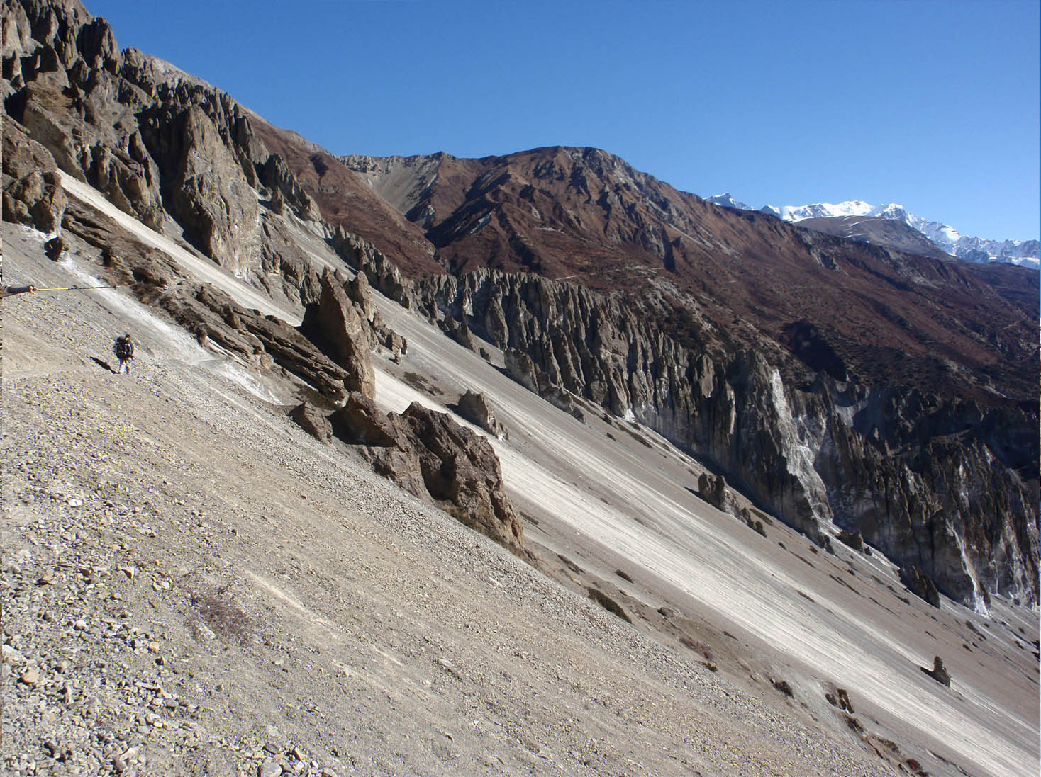 Montée au lac Tilicho paysages désertiques