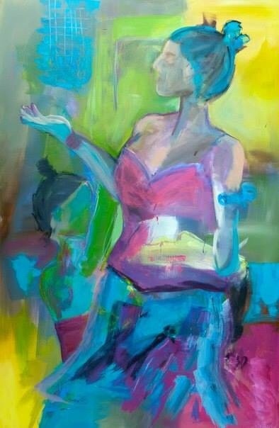 WÜRDE, Acryl auf Leinwand,  80 cm * 120 cm, XXL-Rahmen