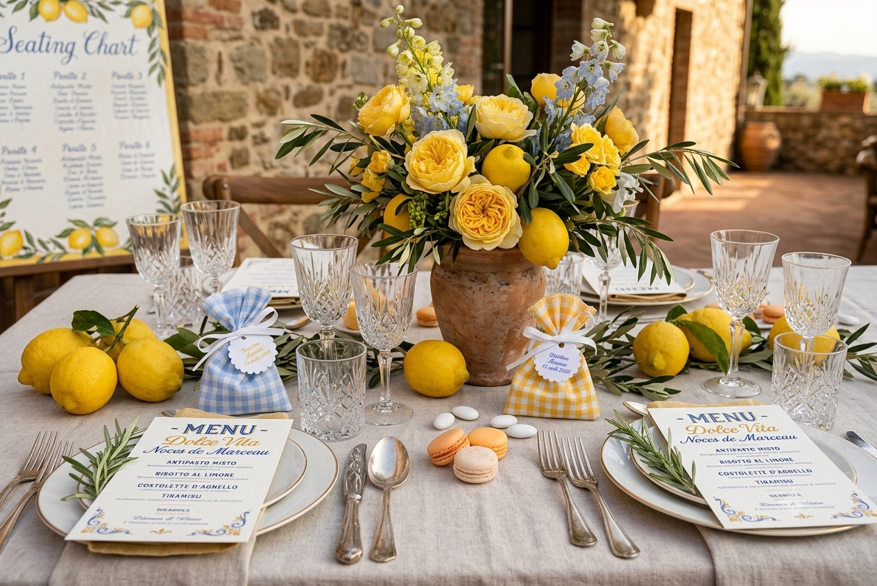 Baptême déco Dolce Vita : l’élégance italienne pour une célébration pleine de douceur