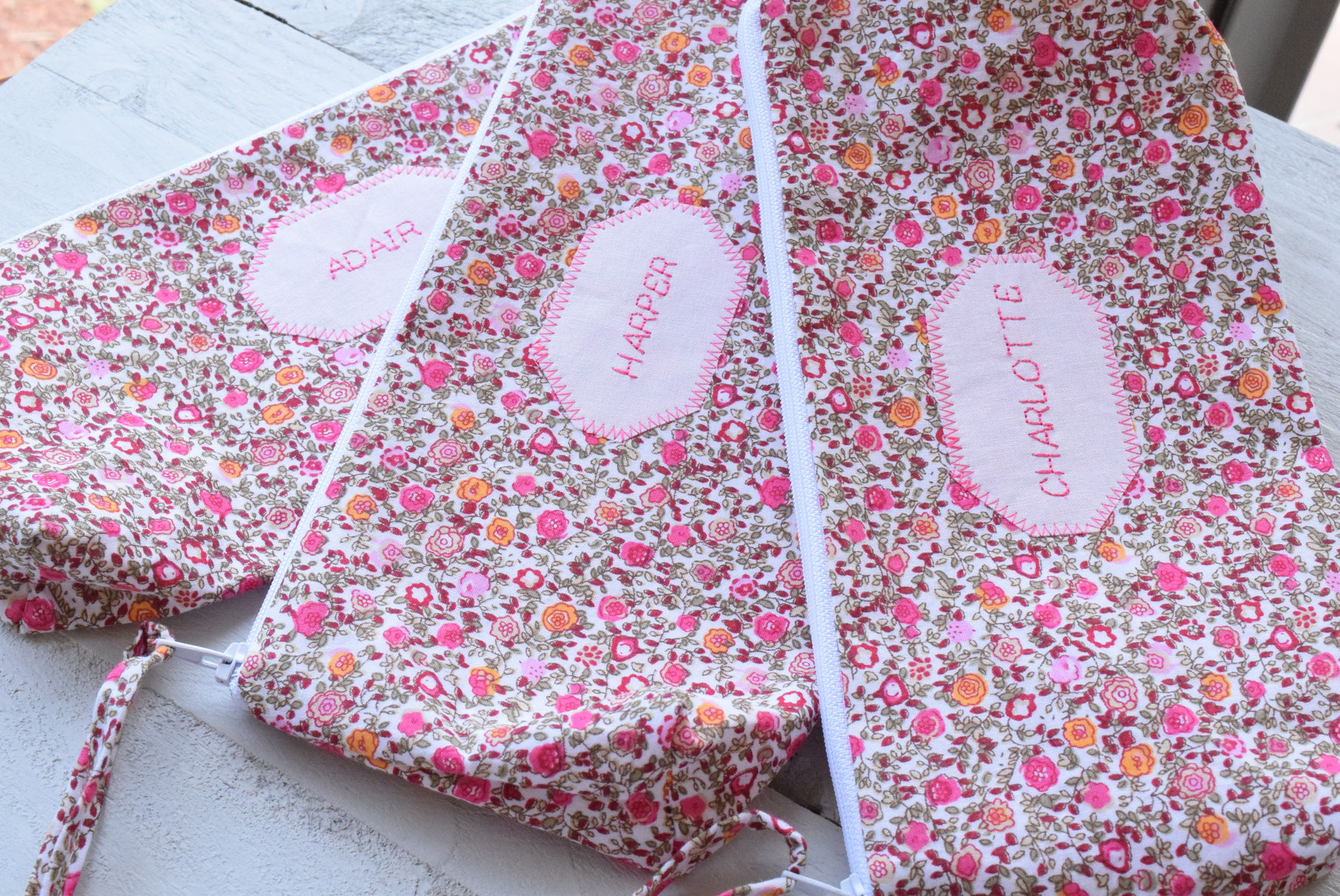 Trousse école broderie prénom