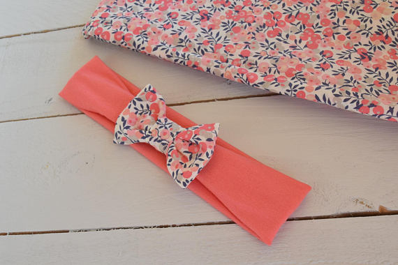 bandeau bébé baptême liberty 