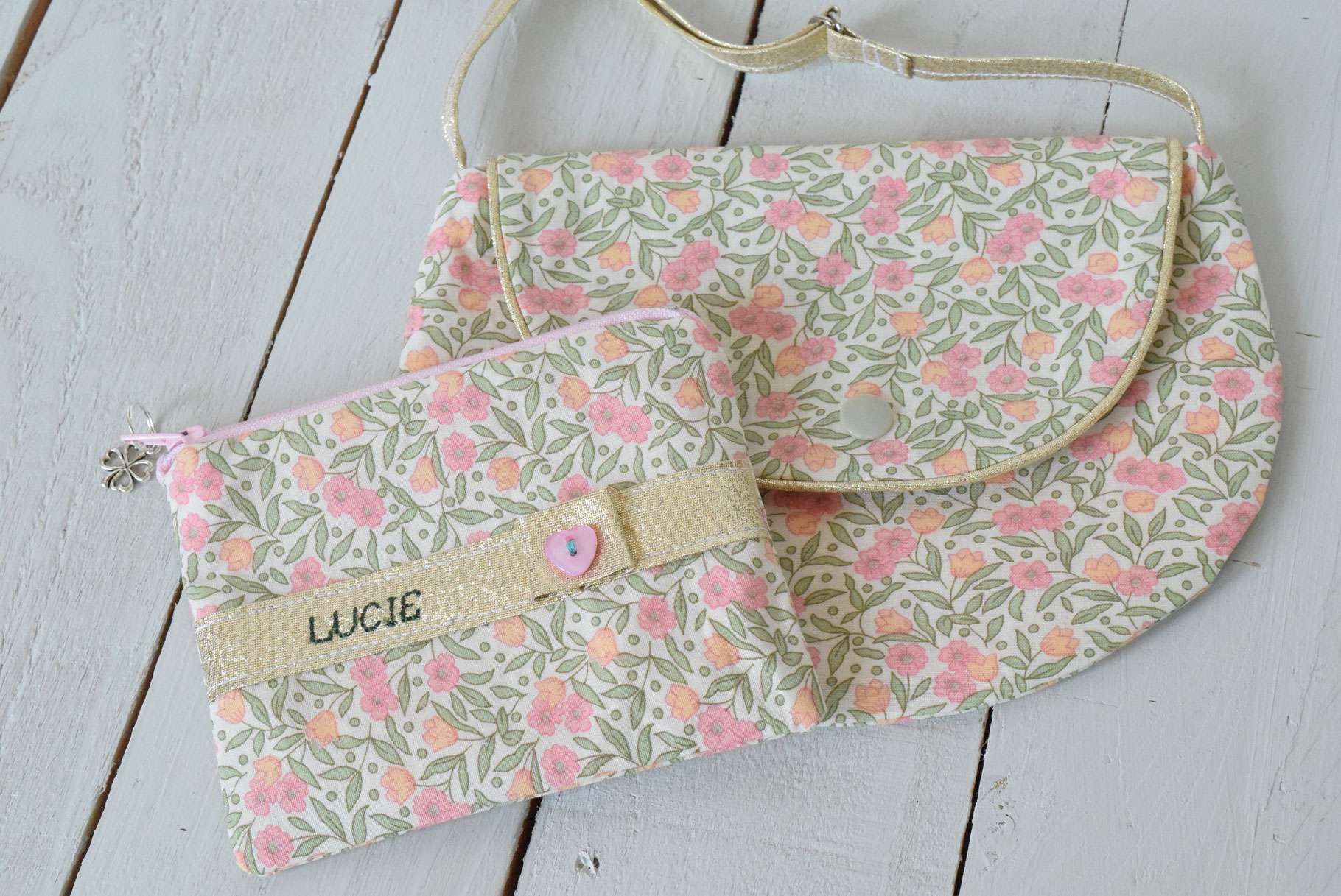 Sac à main enfant 2/10 ans tissu liberty petit sac vintage fillette fille cadeau anniversaire noël