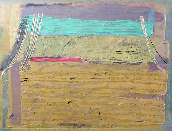 《蜂蜜田地》47.5x62.3cm Mix material　武内明子