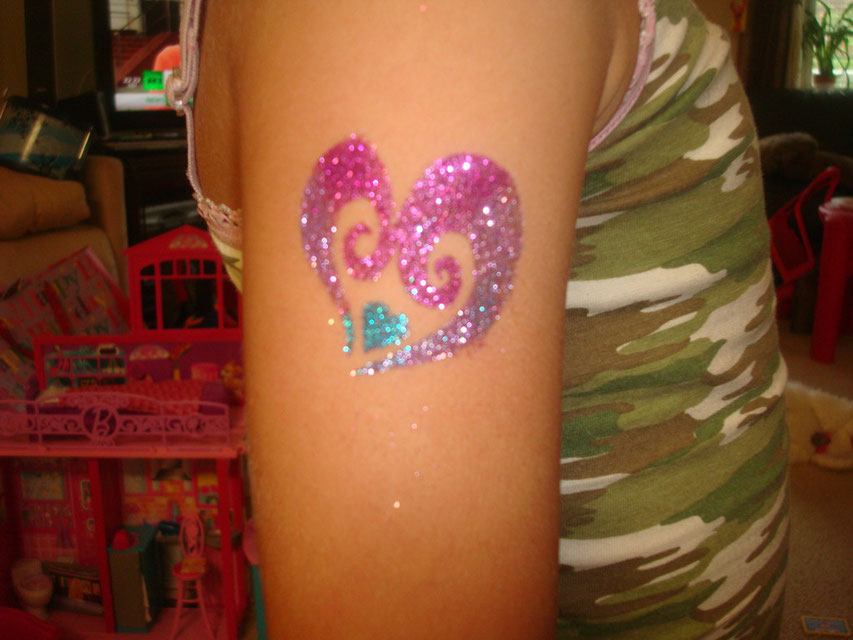 glitter tattos