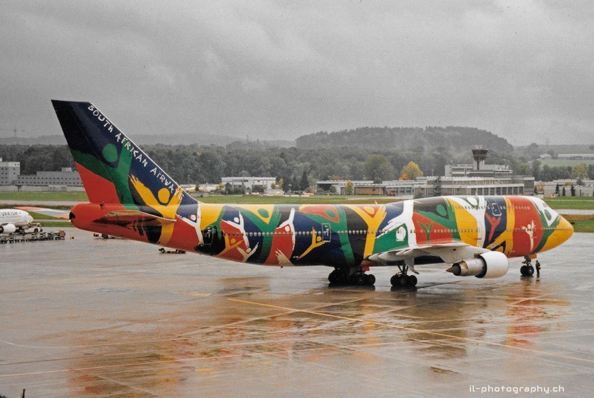 Boeing B747-300, South African Airways, ZS-SAJ, Zürich Kloten, Ndizani