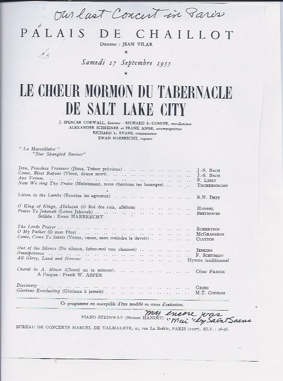 Paris concert program