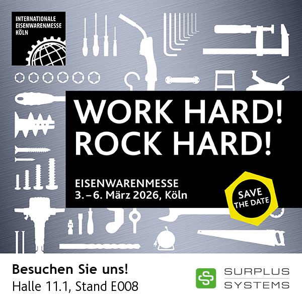 Das Werbebanner der Eisenwarenmesse Köln 2026