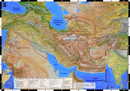 Parthian Empire map