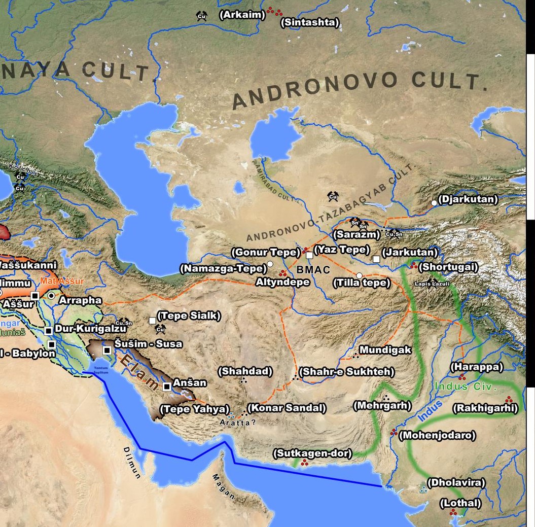 Bronze Age Map Central Asia Tabulae Geographicae