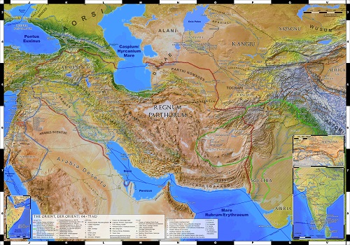 The Parthian Empire and the Silk Road (2022). DIN B1 (100 x 70 cm) sized version