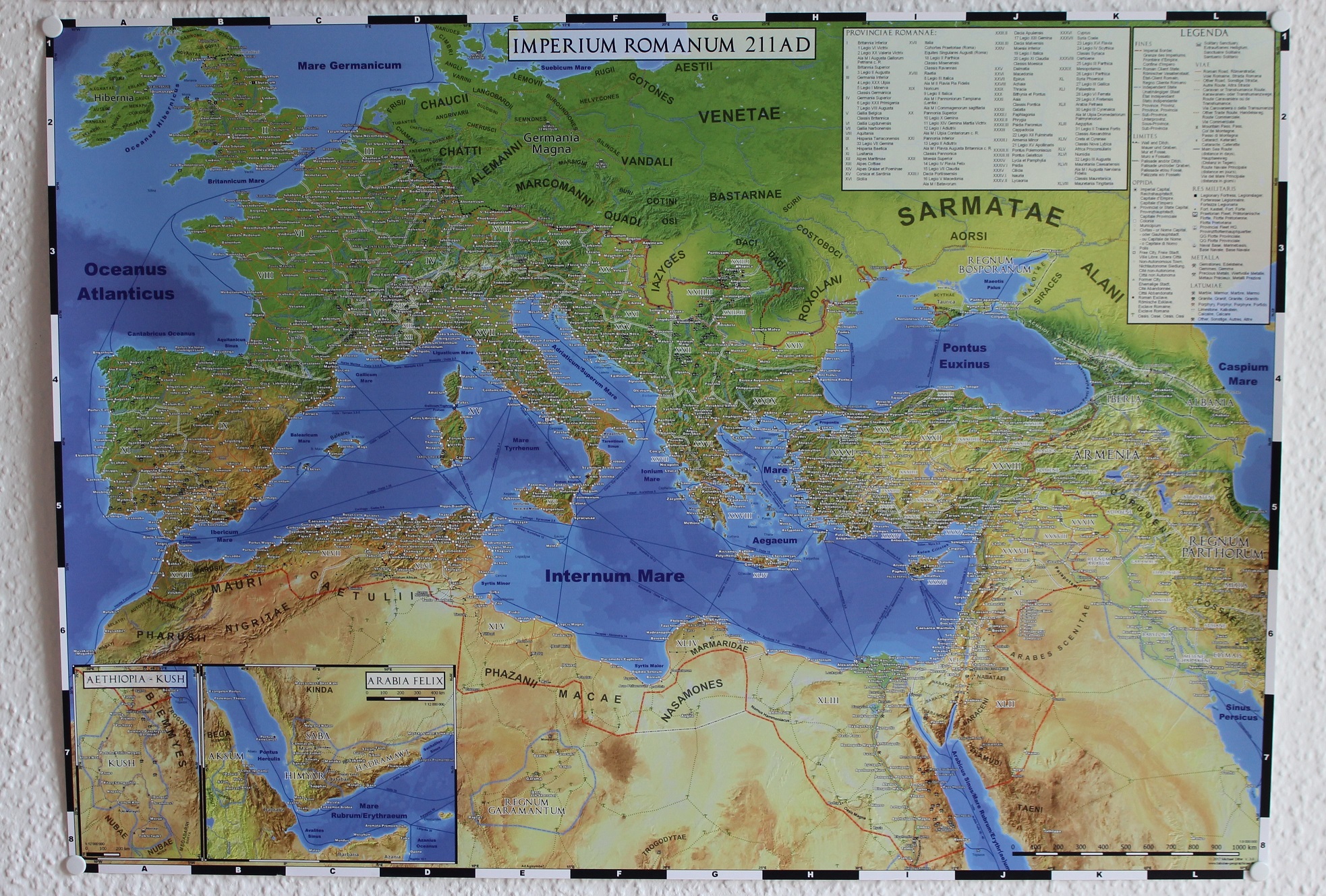 "Imperium Romanum 211 AD" scaled down to DIN A2