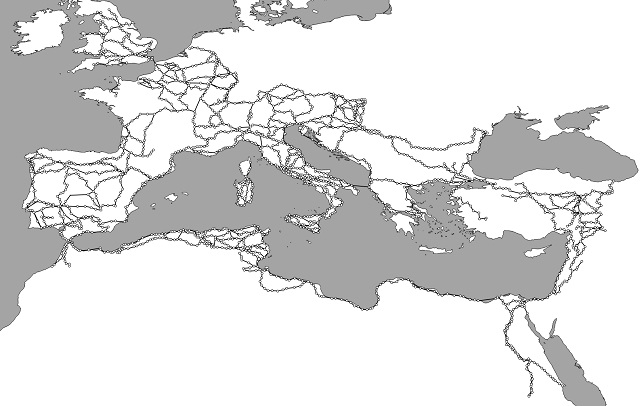 routes and stations of the Itinerarium Antonini