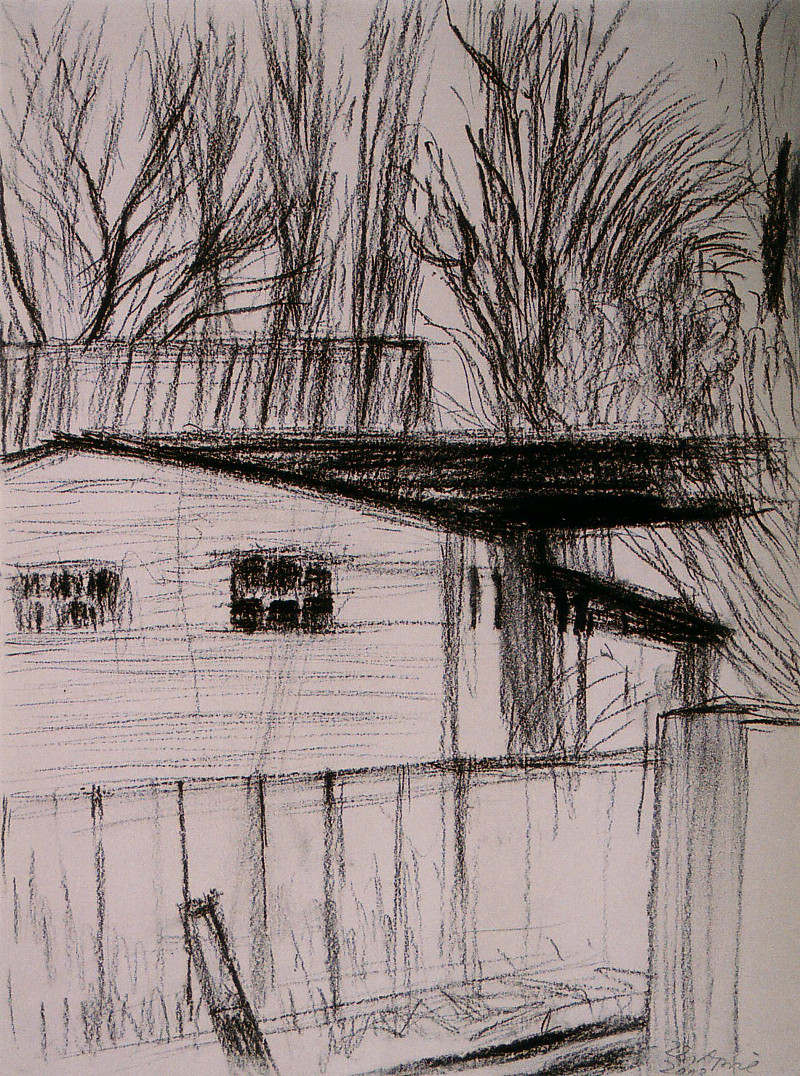 Im Dorf Stecherschleuse 40x30cm