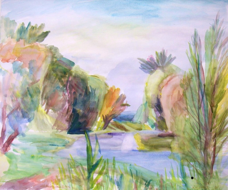 Die Löcknitz in Breetz 47,5x56cm