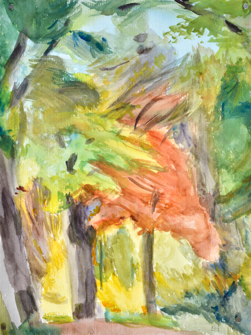 Blick zur Konrad Wolf Allee 32x24cm