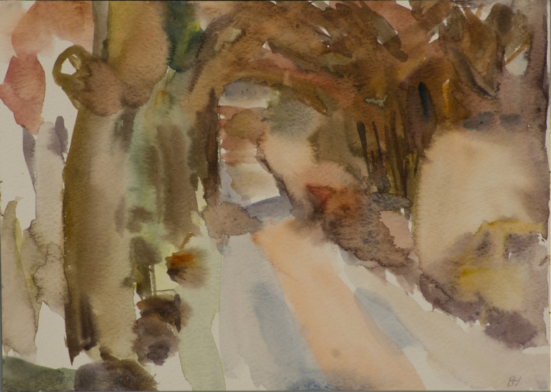 Potsdamer Lindenallee herbstlich 20,8x29,5cm