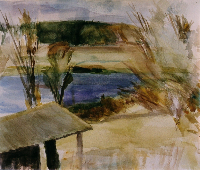 am Abend Aquarell 48x59cm