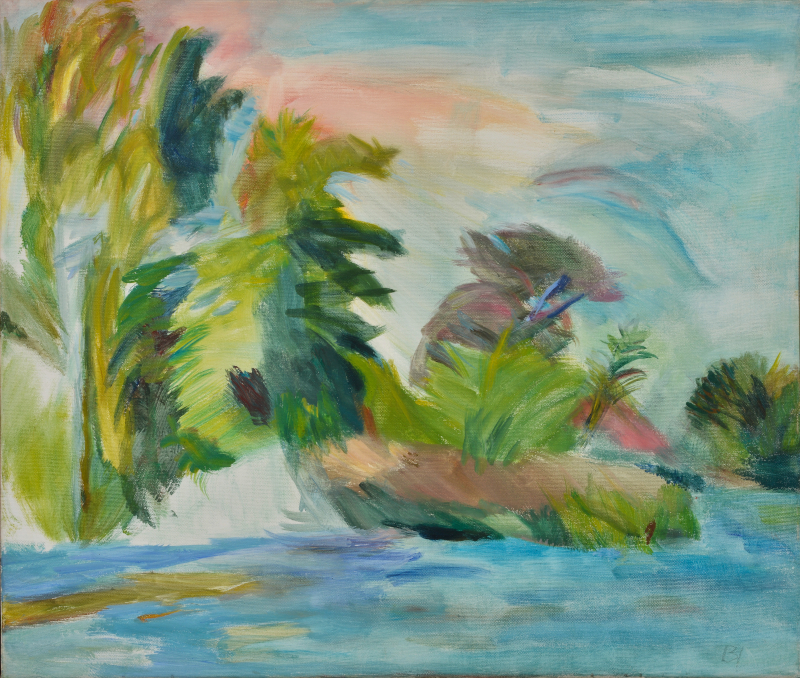 Wasser Wind Weltfriedenstag Eitempera auf Leinwand 60x70cm