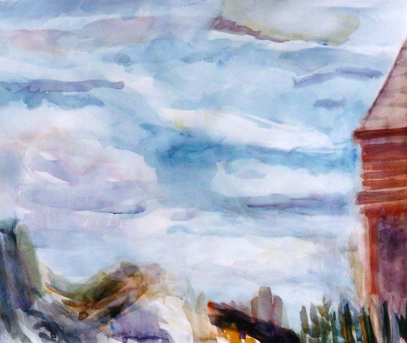 Himmel über´m Gehöft 51x63cm
