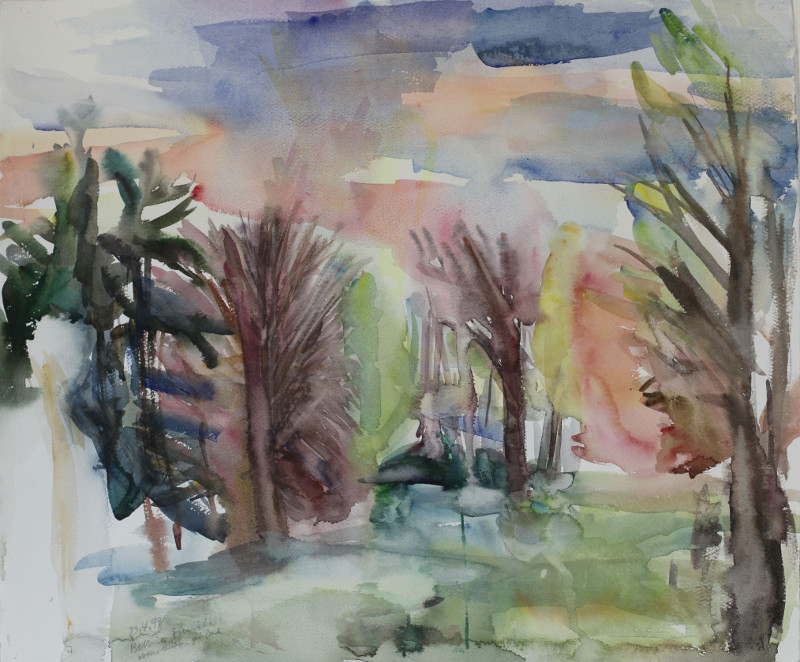Wetterleuchten im Park 50x60cm 