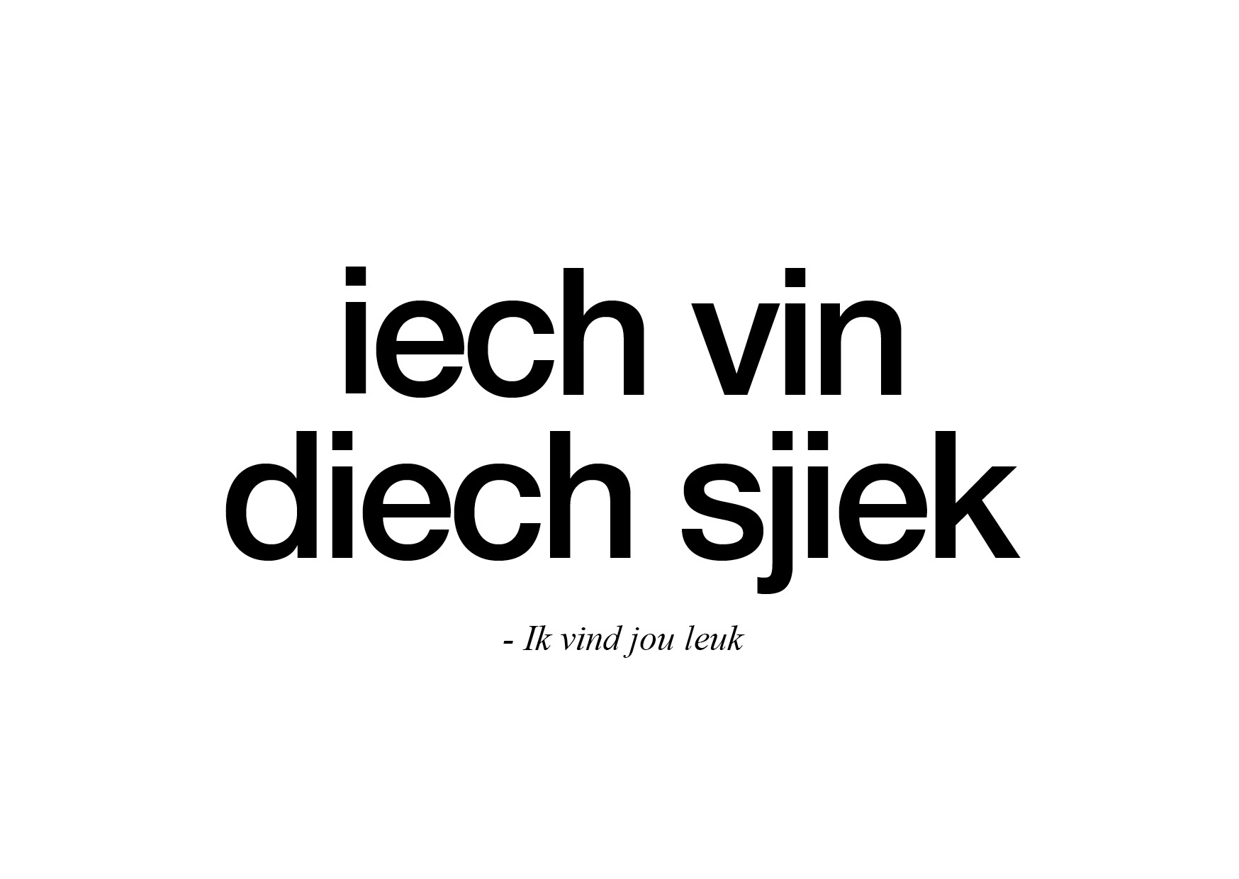 Café Sjiek - Iech vin diech sjiek - Ansichtkaart 