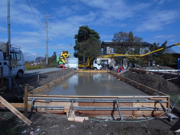 松本市　島立の家Ⅱ　島立の家農業用倉庫　基礎工事　長野県松本市の建築設計事務所　建築家　丸山和男