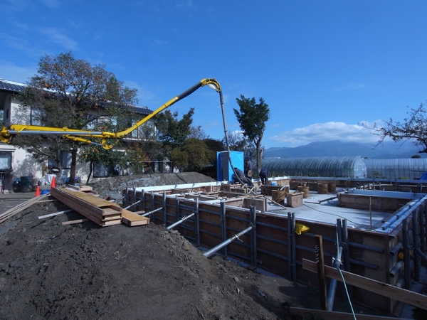 松本市　島立の家Ⅱ　基礎工事　長野県松本市の建築設計事務所　建築家　丸山和男