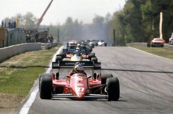 Alboreto durante la gara del 1984,ultima a Zolder 