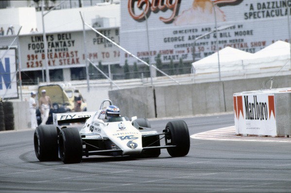 Rosberg nel gp di Las Vegas 1982, che lo consacrò campione del mondo