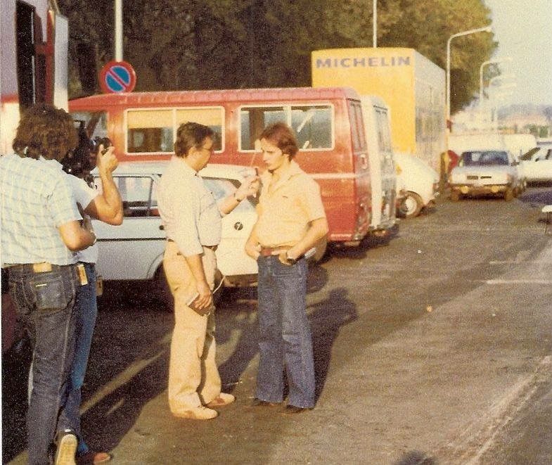 Poltronieri con Gilles Villeneuve
