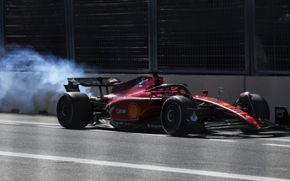 Il ritiro di Leclerc a Baku
