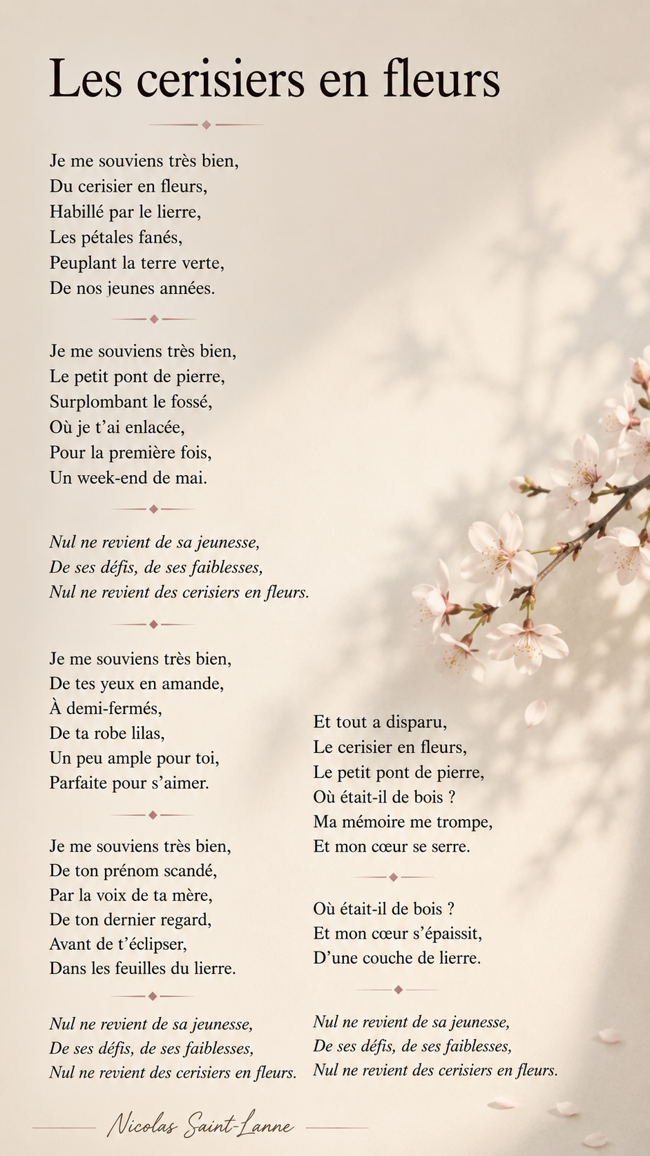 Texte Nicolas Saint-Lanne / Musique Robert Gacon 